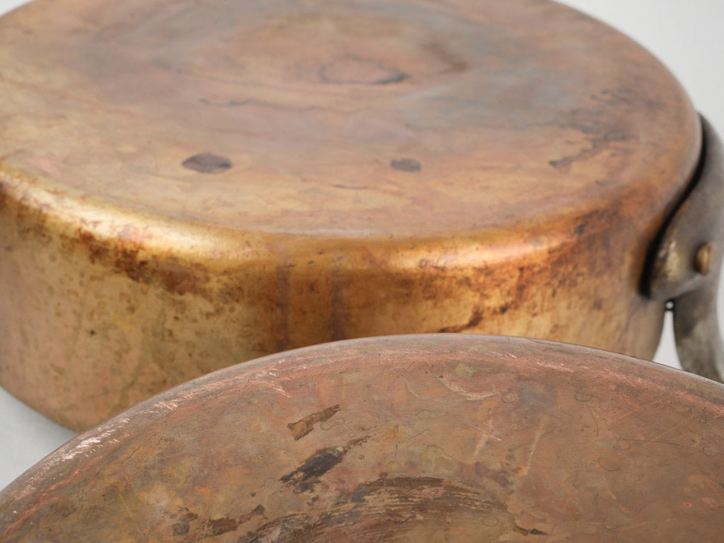 Traditional French copper utensil set
