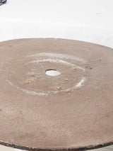Antique French garden table w/ round feet & black patina
