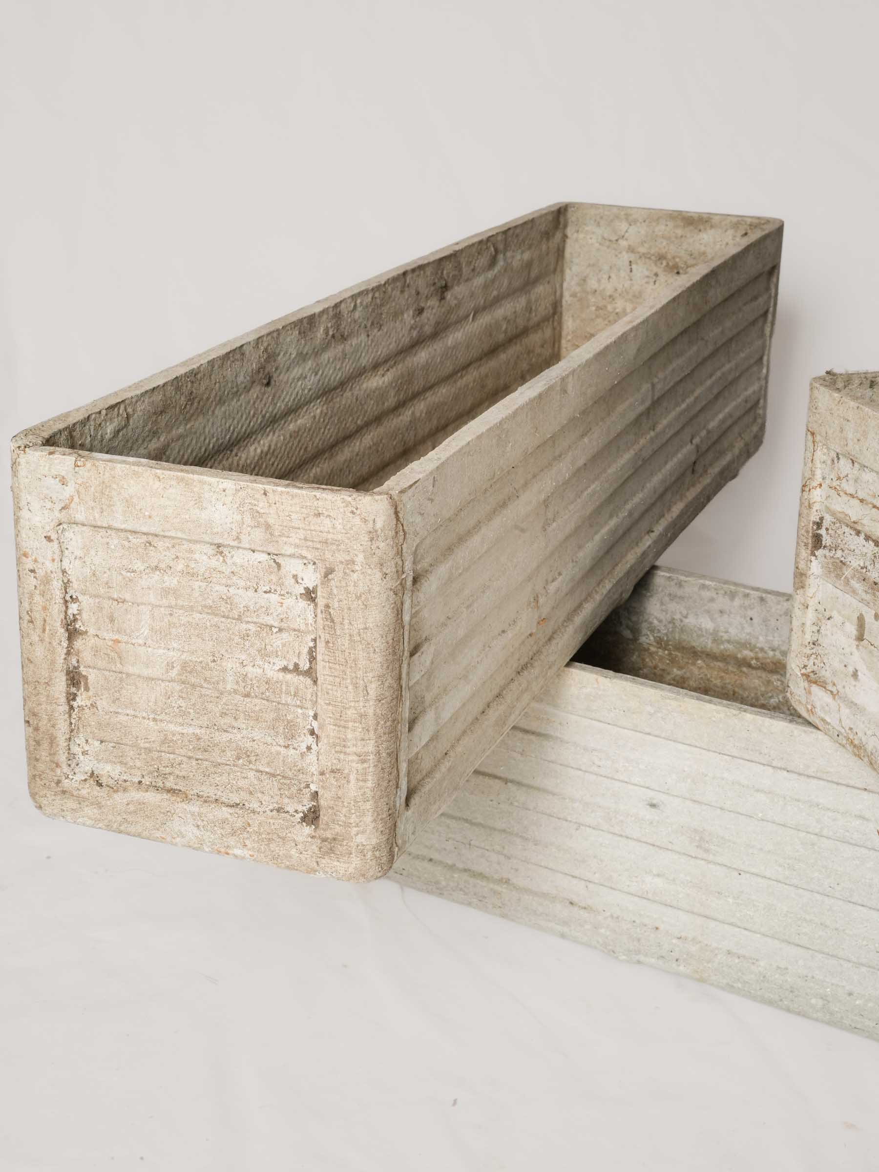 Set of Six Mid-Century Rectangular Planters, Willy Guhl for Eternit, c. 1950s - 35½"