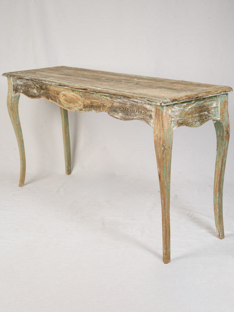 Vintage French Louis XV Style Oak Console Table - 59"