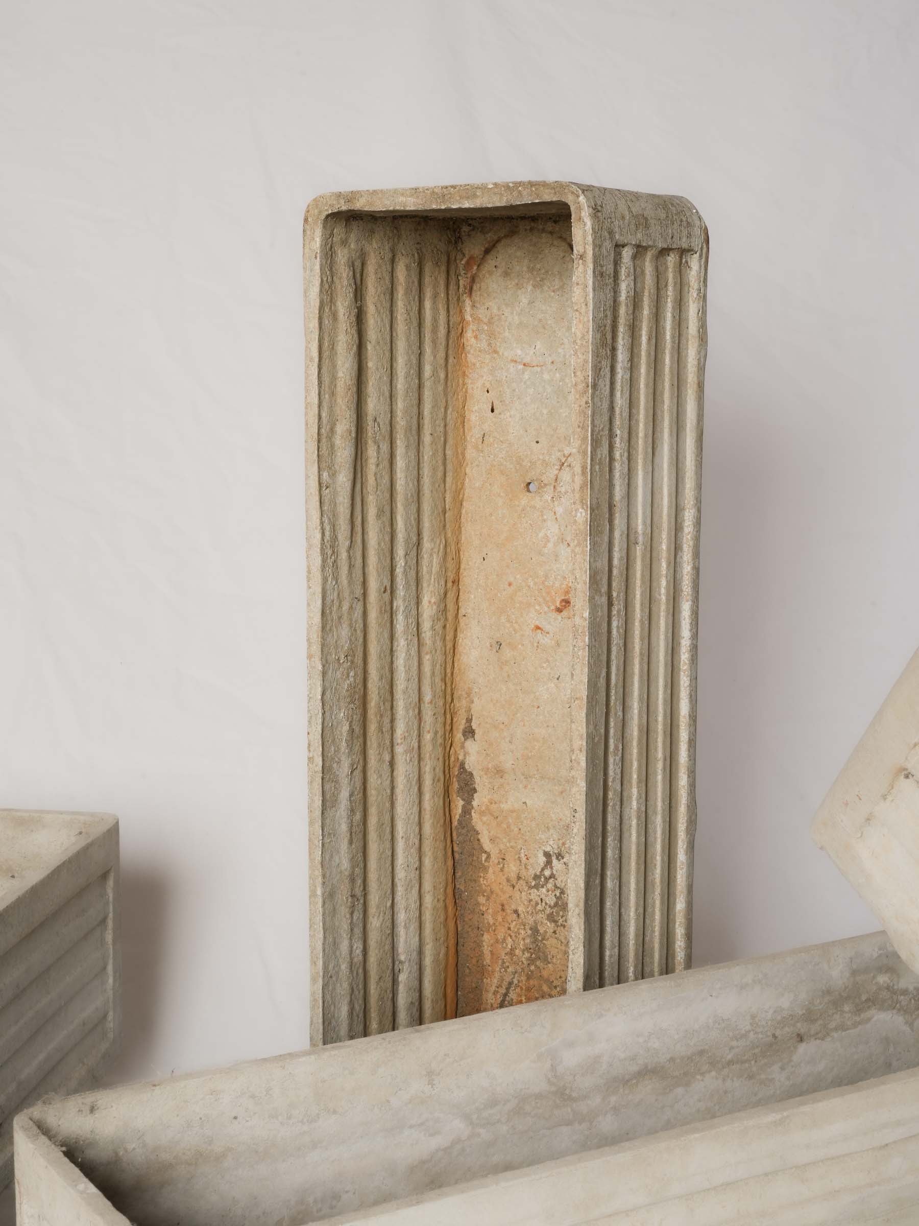 Set of Six Mid-Century Rectangular Planters, Willy Guhl for Eternit, c. 1950s - 35½"