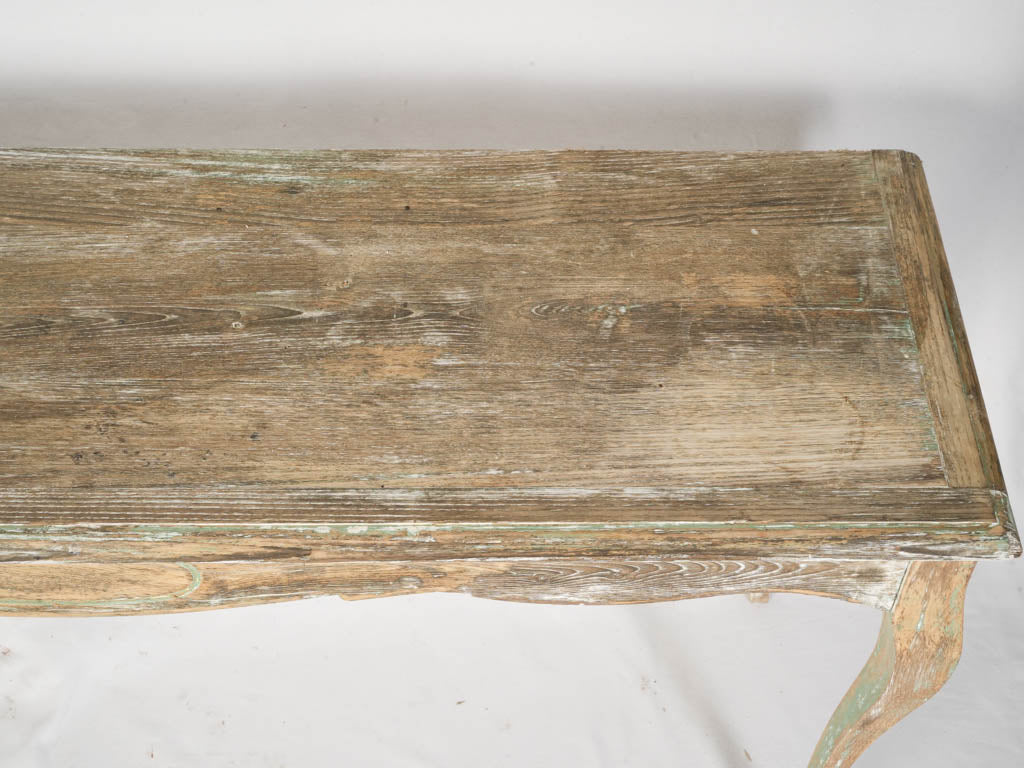 Vintage French Louis XV Style Oak Console Table - 59"