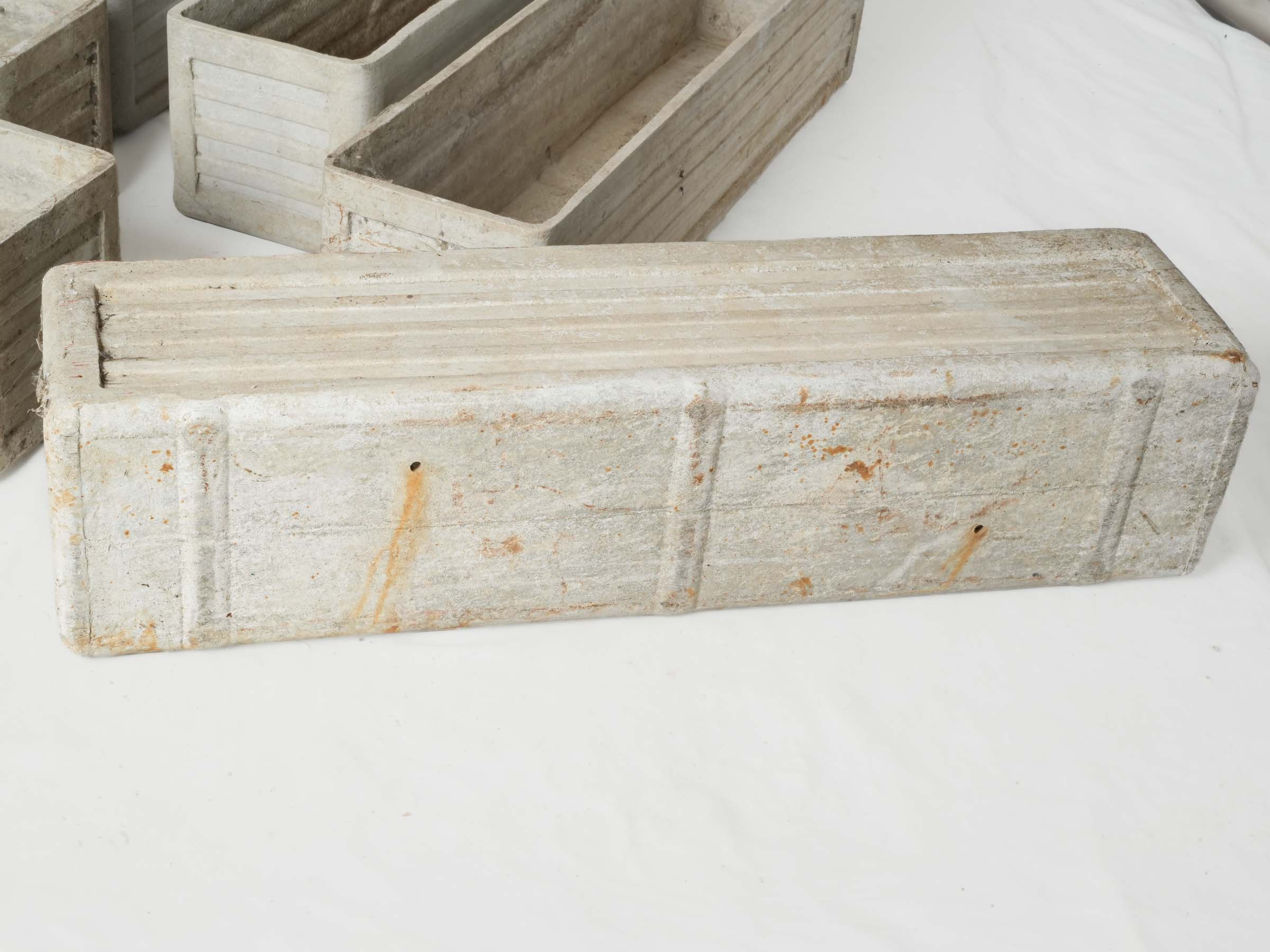 Set of Six Mid-Century Rectangular Planters, Willy Guhl for Eternit, c. 1950s - 35½"