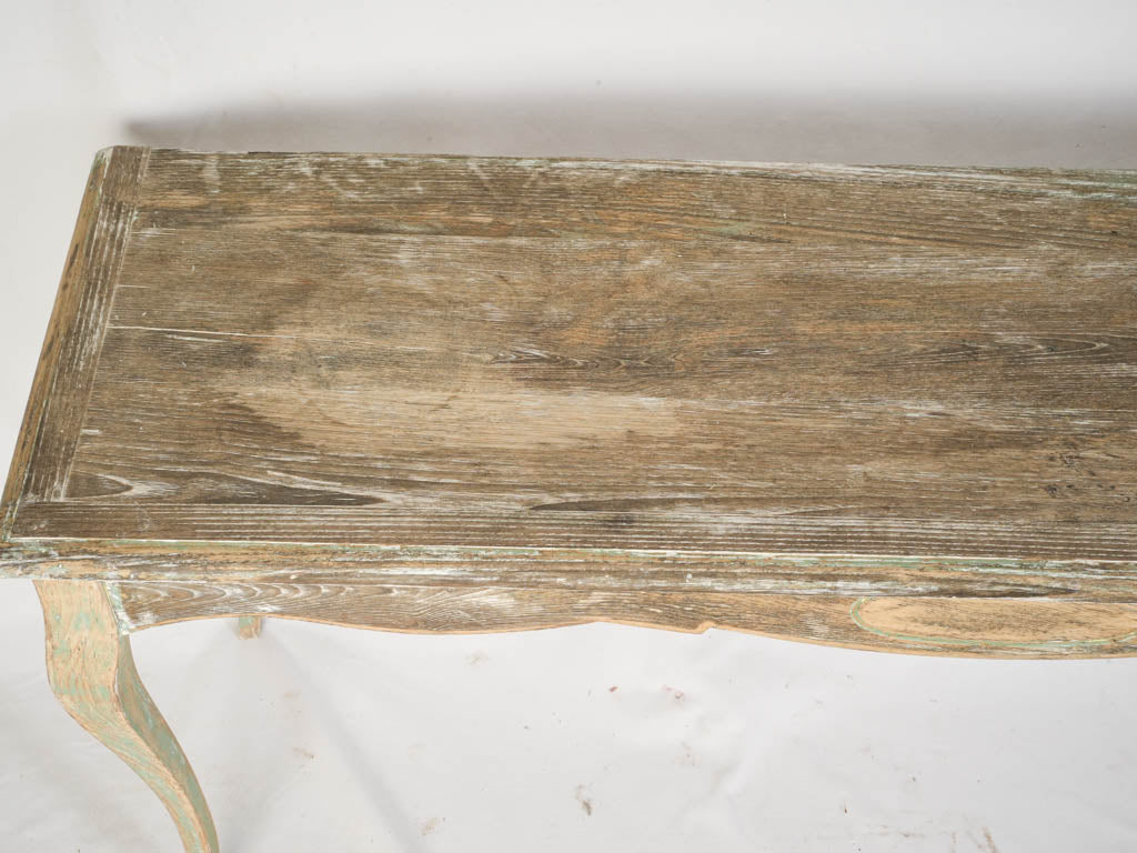 Vintage French Louis XV Style Oak Console Table - 59"
