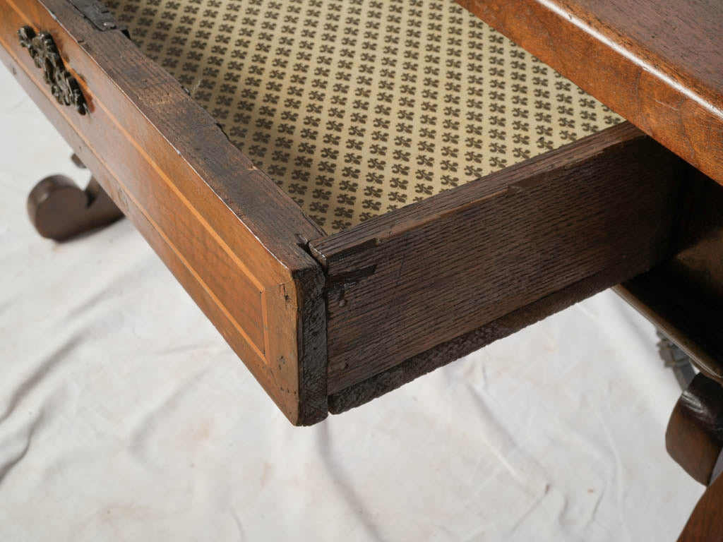 Sculptural Walnut Writing Desk from Northern Italy Circa 1800 - 59"