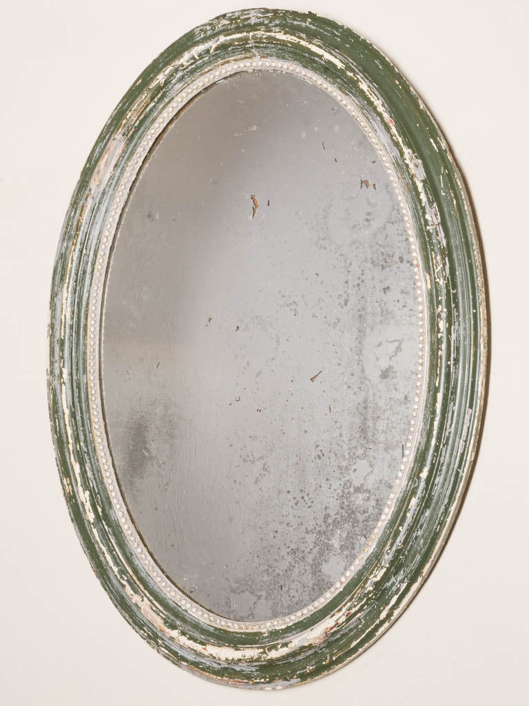 French vintage green wall mirror  