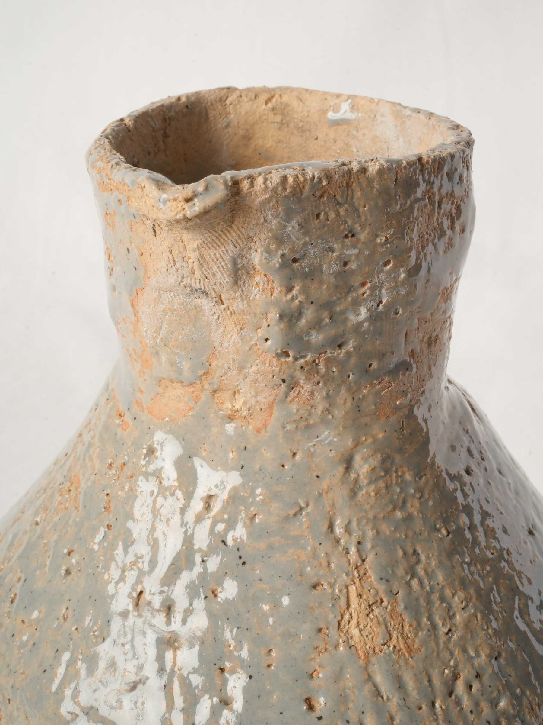 Contemporary French Artisan Ceramic Pitcher - 10¾"