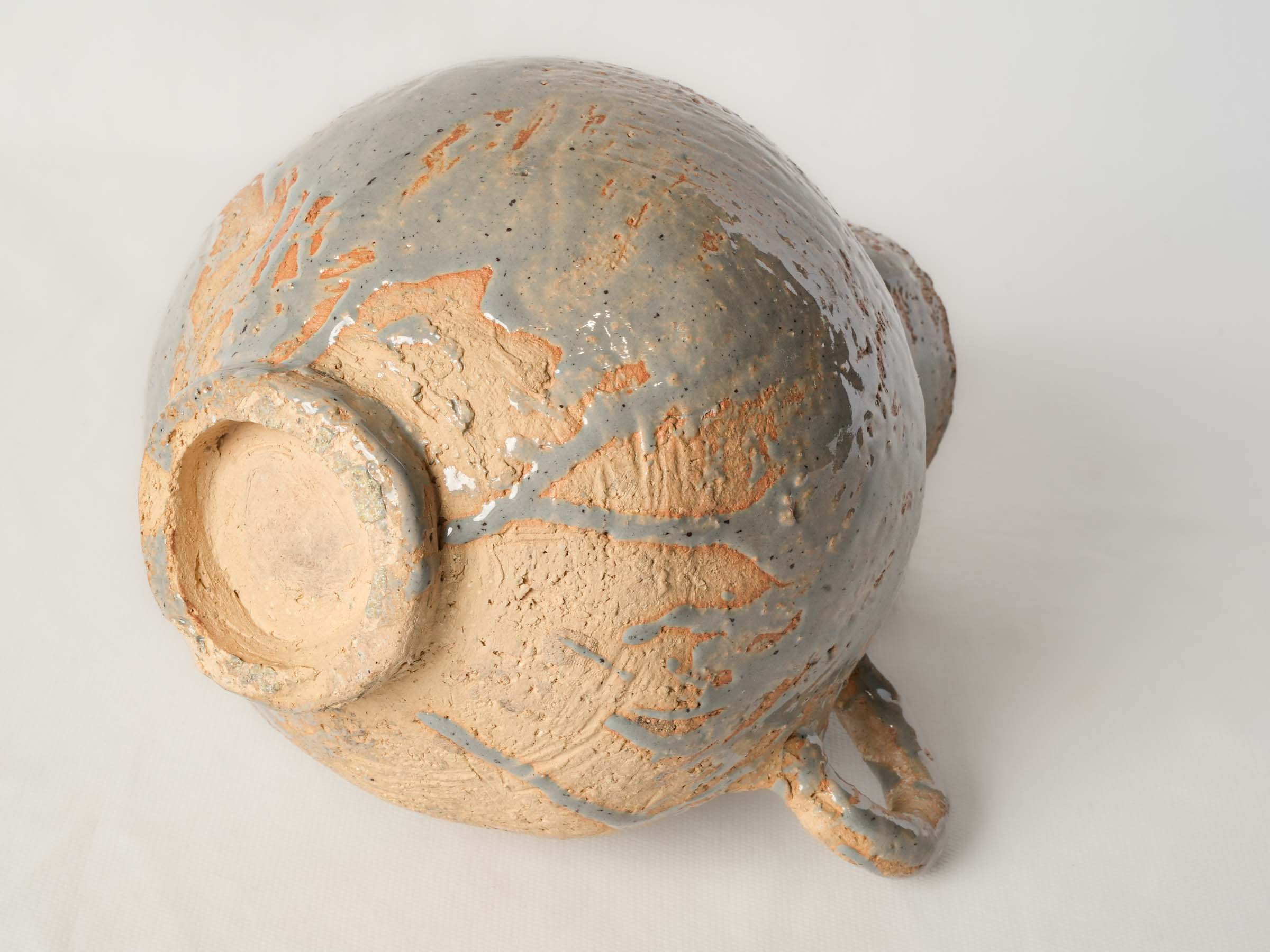 Contemporary French Artisan Ceramic Pitcher - 10¾"