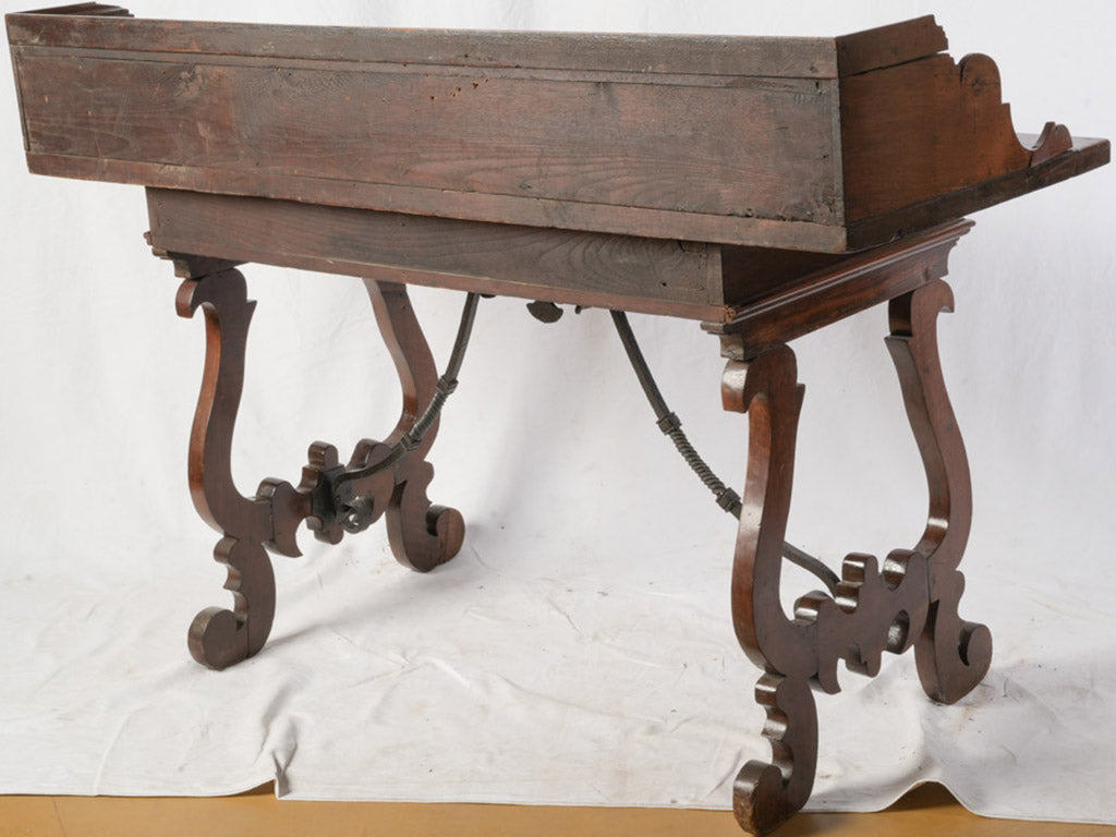 Sculptural Walnut Writing Desk from Northern Italy Circa 1800 - 59"