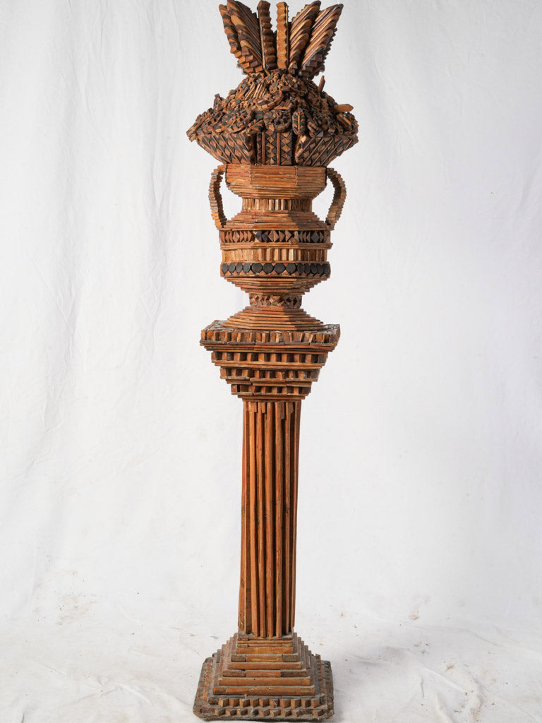 Art Brut Wooden Sculpture by Egidio Cuniberti (1928–2006) - 62¼"