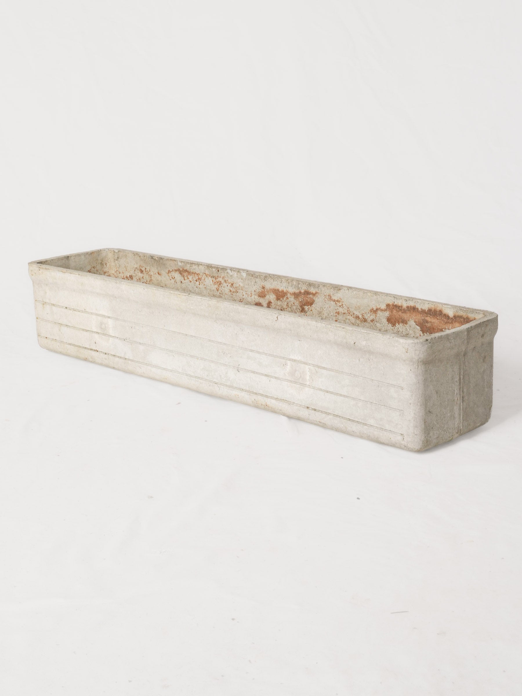 Mid-20th-Century Rectangular Cement Garden Planter - 39½"