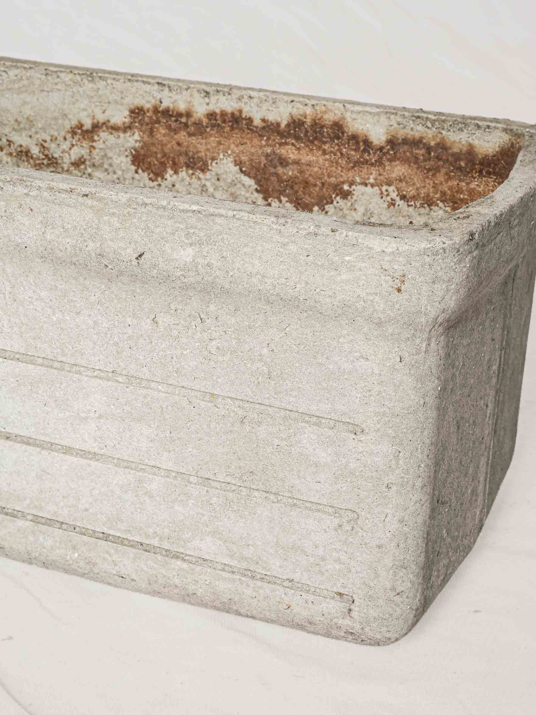 Mid-20th-Century Rectangular Cement Garden Planter - 39½"