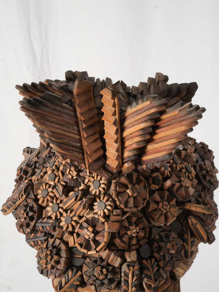 Detailed handcrafted wooden bouquet