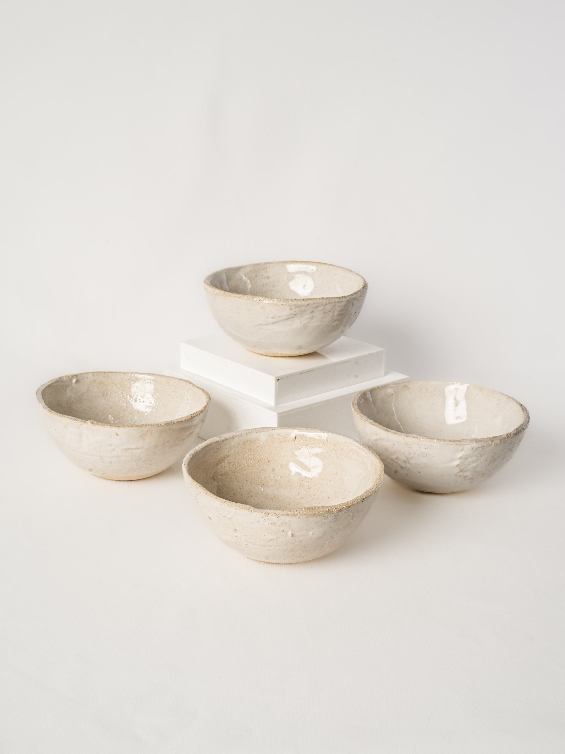 Set of Four Small Artisan Ceramic Bowls - 5½"