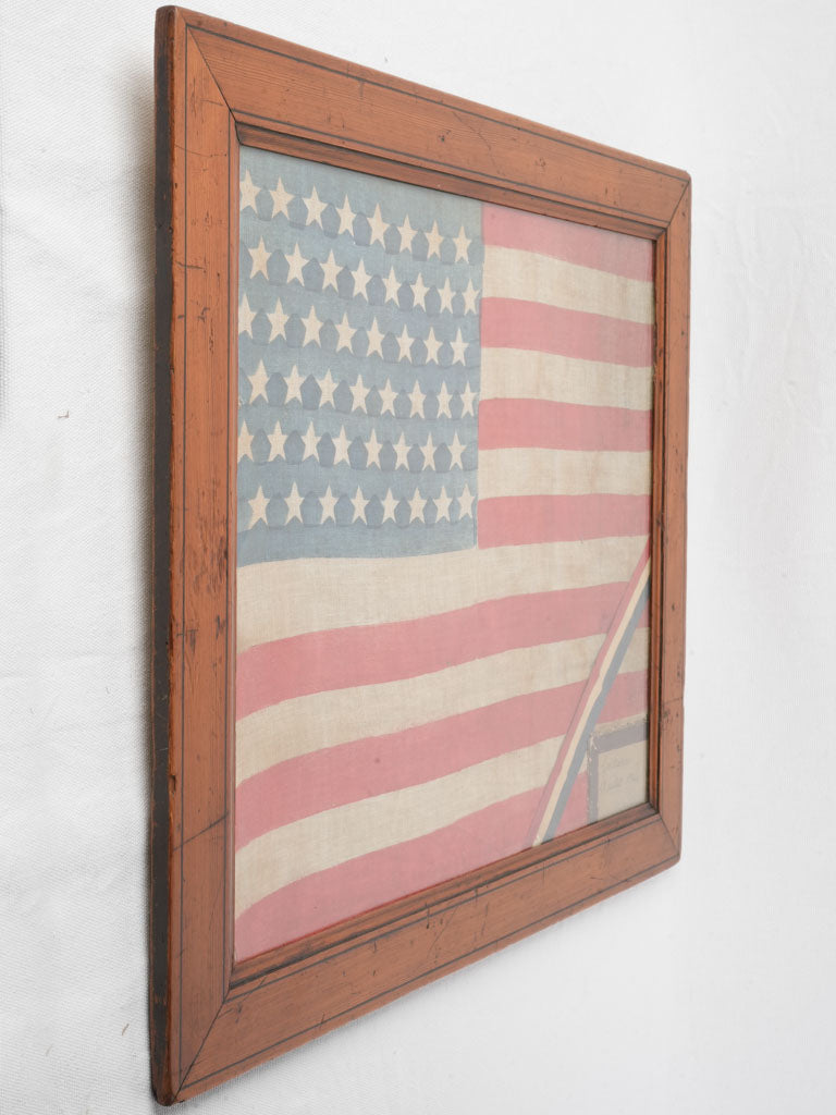 Remarkable Framed American Flag Marking the Liberation of Normandy in 1944 - 19¾" x 22¾"