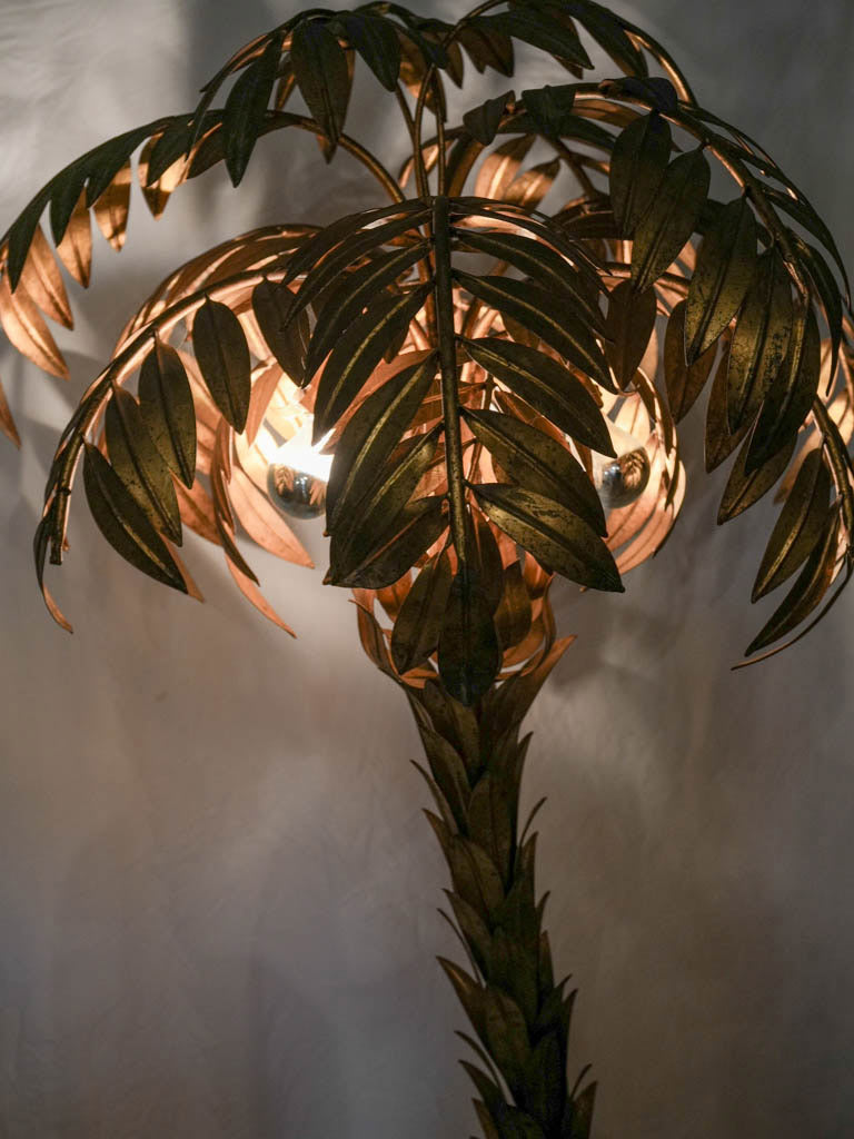 Commanding sculptural palm tree lamps