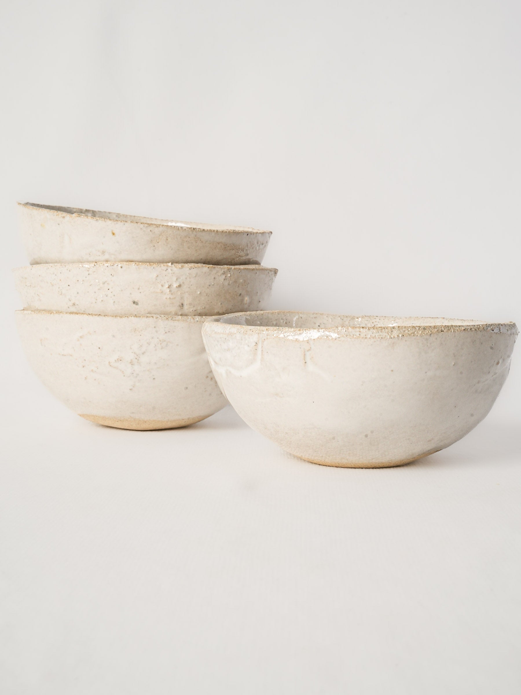 Set of Four Small Artisan Ceramic Bowls - 5½"