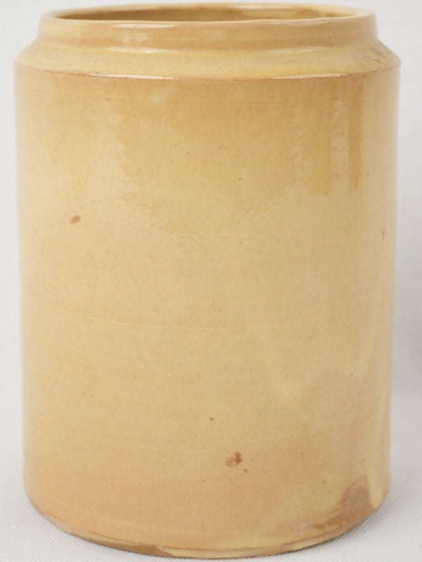 Vintage yellow ochre preserving jar