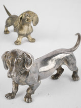 Two 19th-century miniature dachshund sculptures