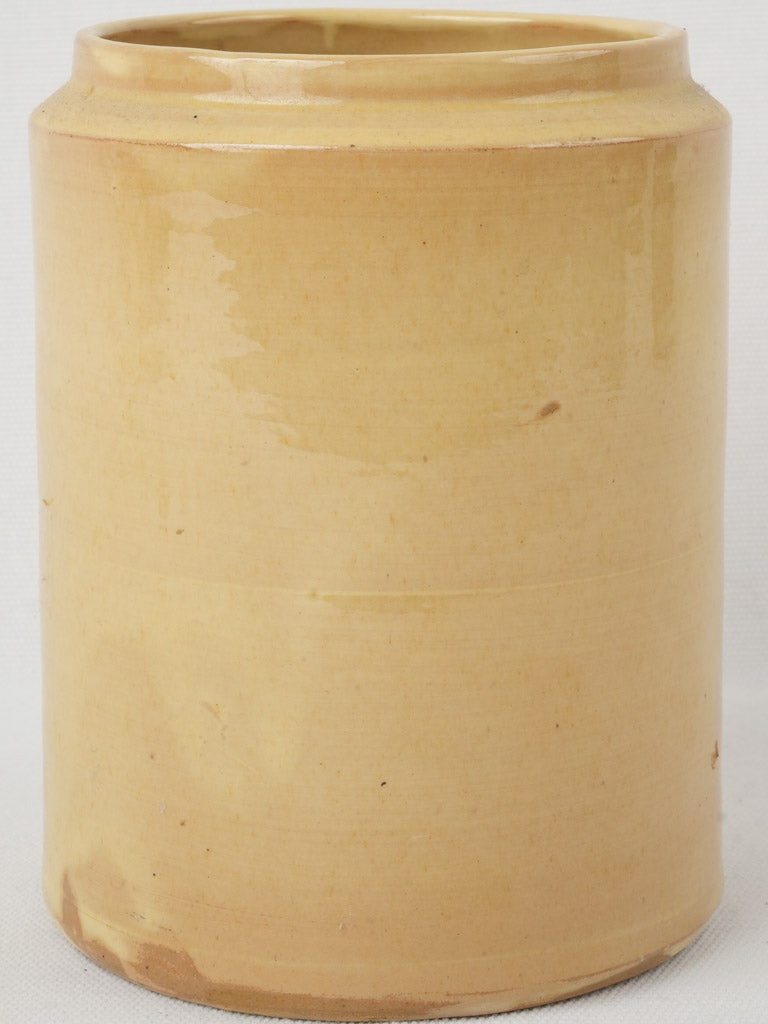 Antique yellow glazed preserving jar