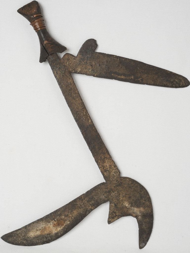 Age-worn African craftsmanship weapon 