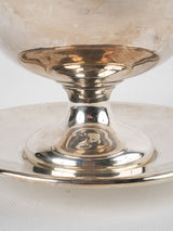 Classic aged silver-plate saucer ensemble
