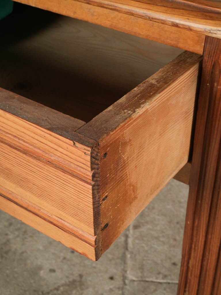 Large French Pitch Pine Shop Table c. 1900 - 95"