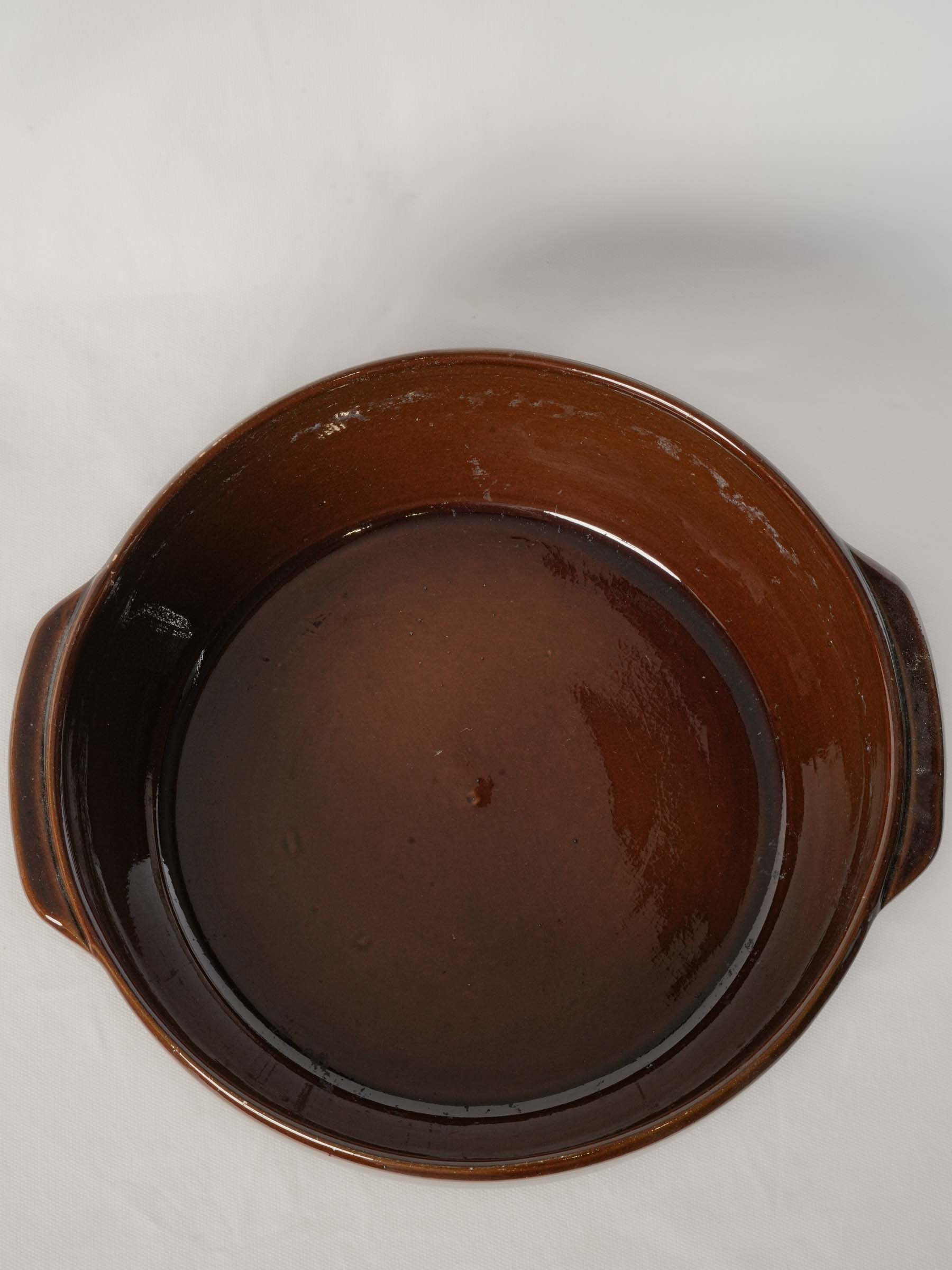 Large Vintage Digoin  Stoneware Cooking Dish - 15"