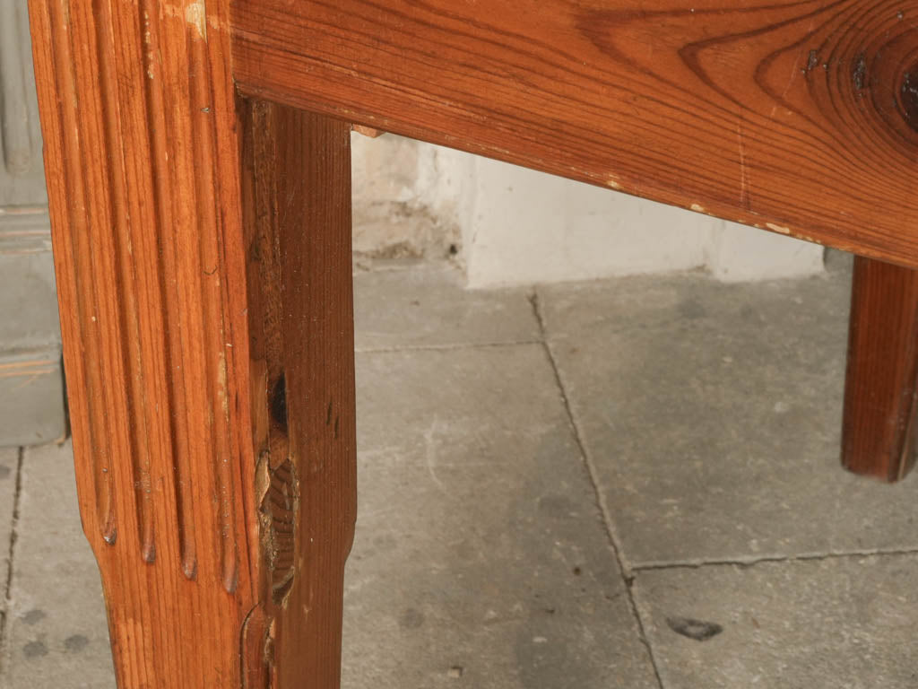 Large French Pitch Pine Shop Table c. 1900 - 95"