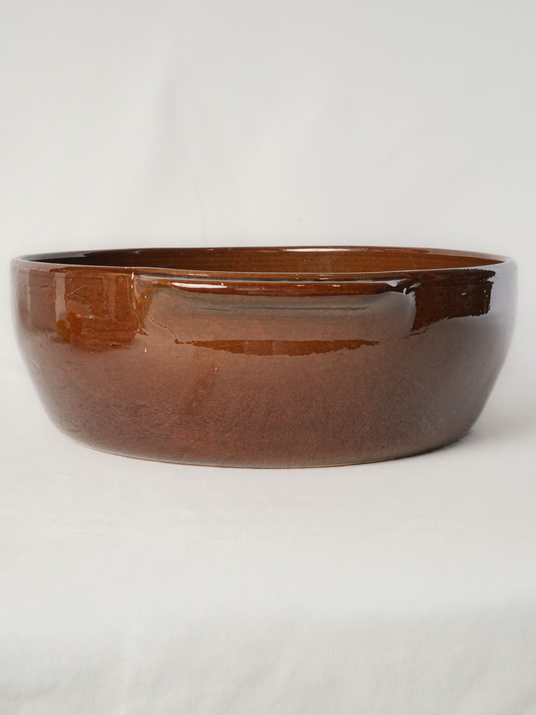 Large Vintage Digoin  Stoneware Cooking Dish - 15"