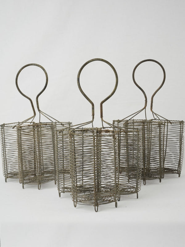 Vintage wire bottle carriers 
