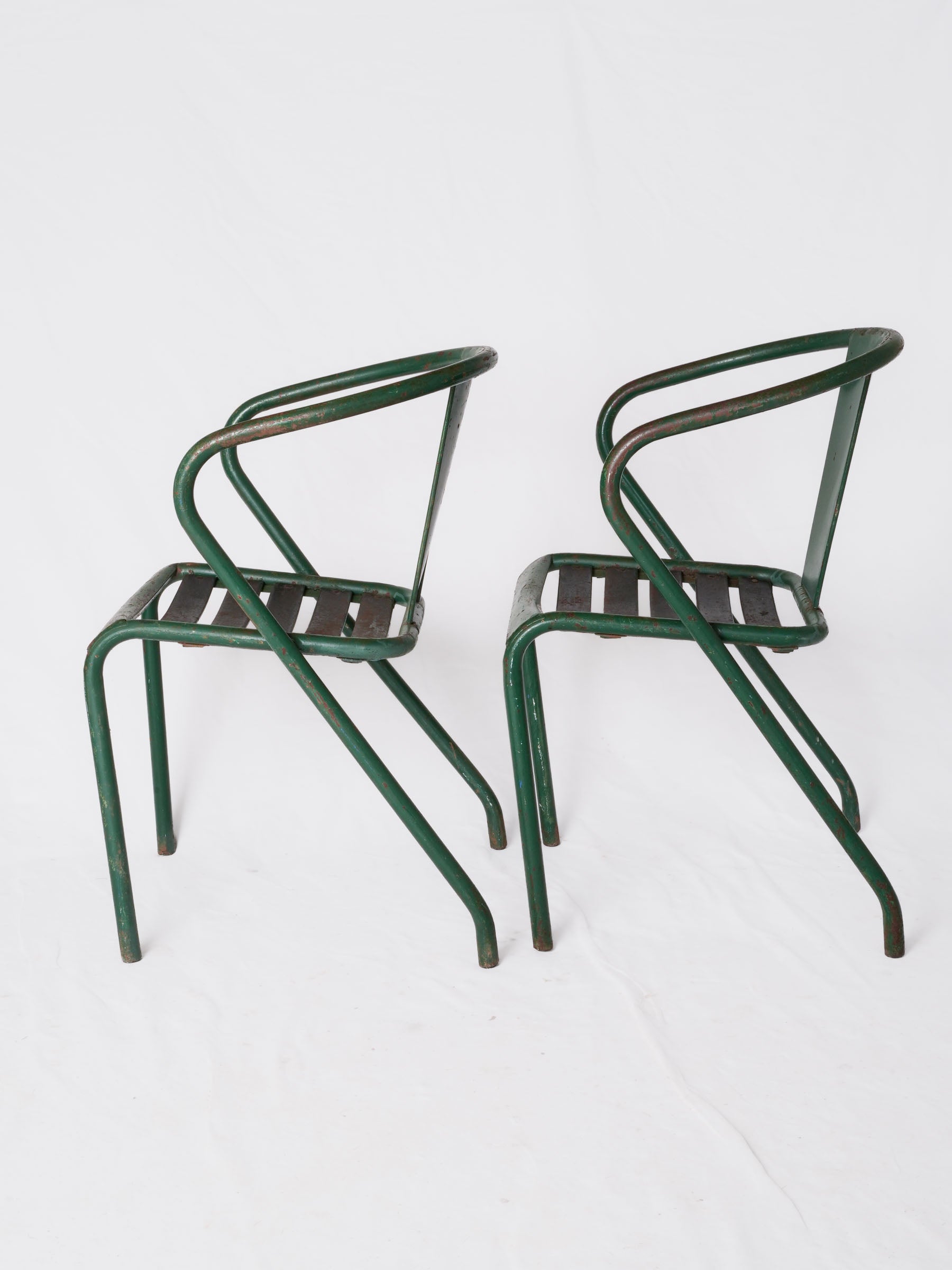 Set of Four Vintage Tolix FT5 Bistro Armchairs