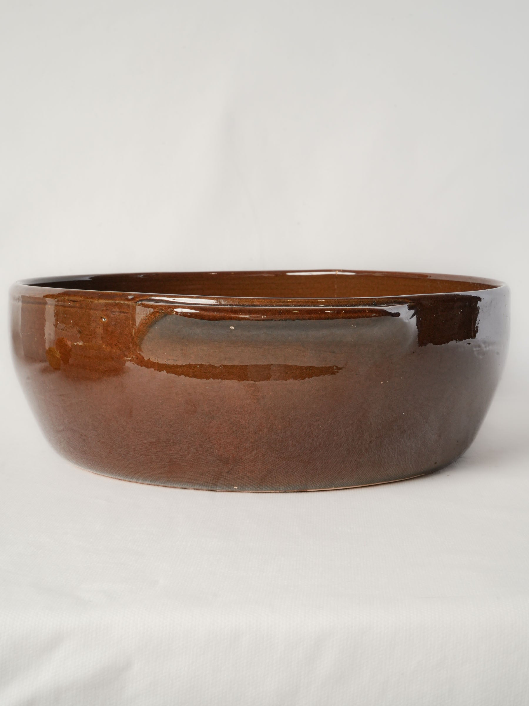 Large Vintage Digoin  Stoneware Cooking Dish - 15"
