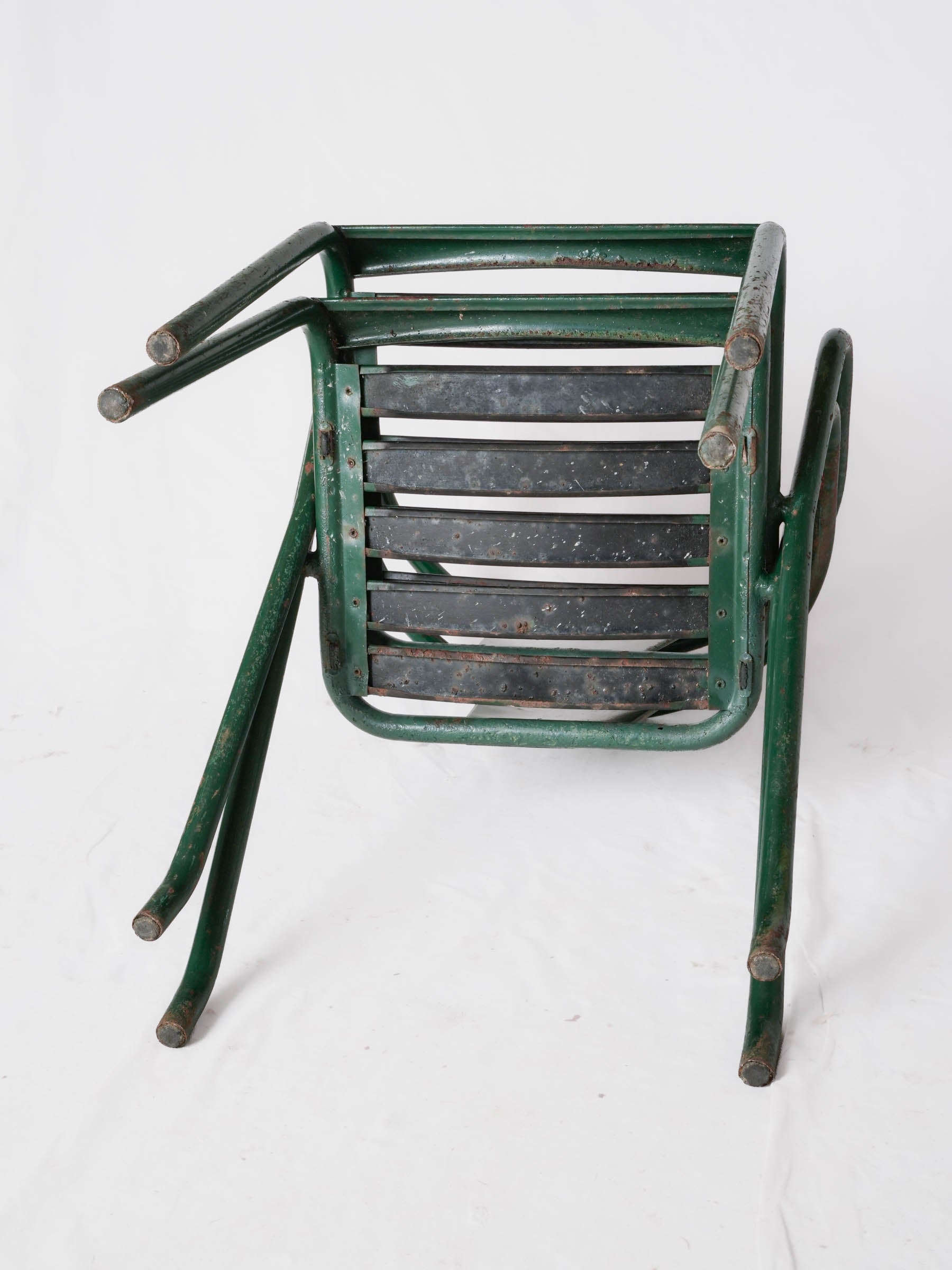 Set of Four Vintage Tolix FT5 Bistro Armchairs