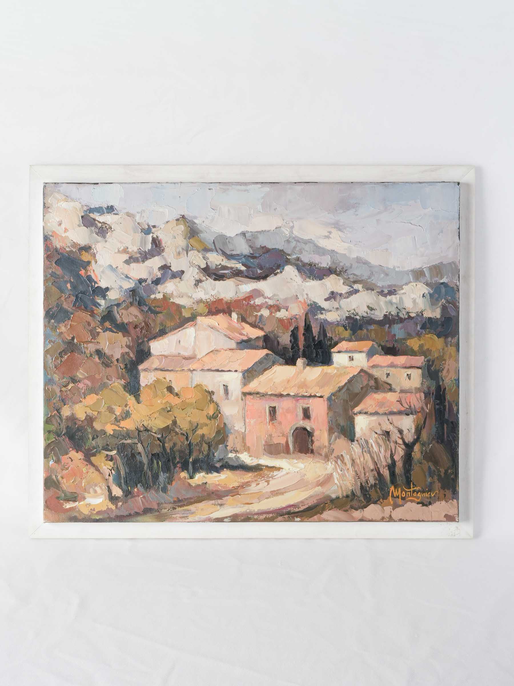 Large Oil on Canvas, Farmhouse in the Alpilles, Signed and Dated 1980 - 21¾" x 26½"