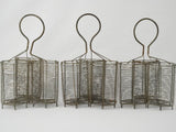 Wire vermouth bottle carriers