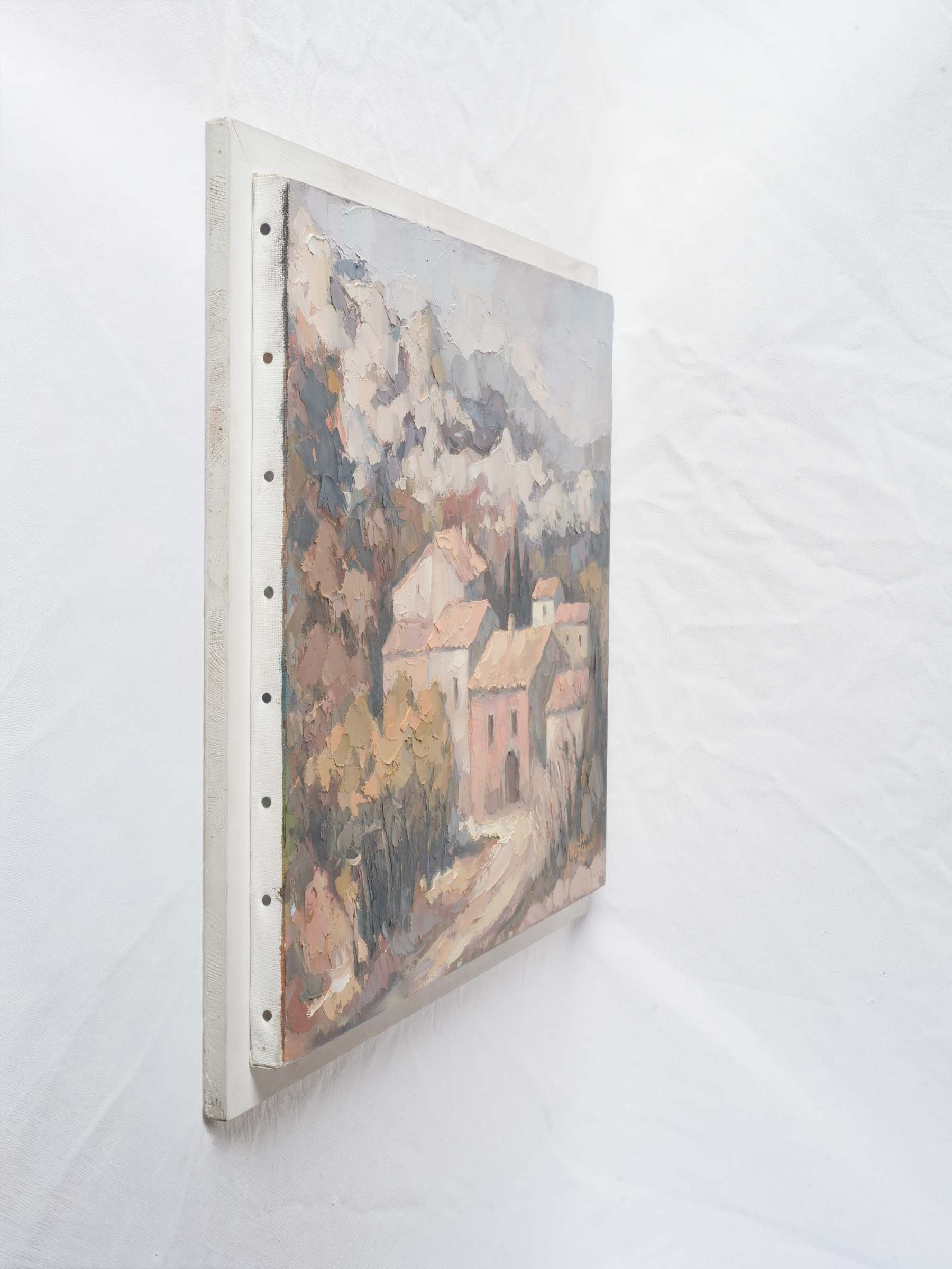 Large Oil on Canvas, Farmhouse in the Alpilles, Signed and Dated 1980 - 21¾" x 26½"