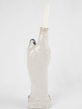 French Quimper ceramic Mary candleholder
