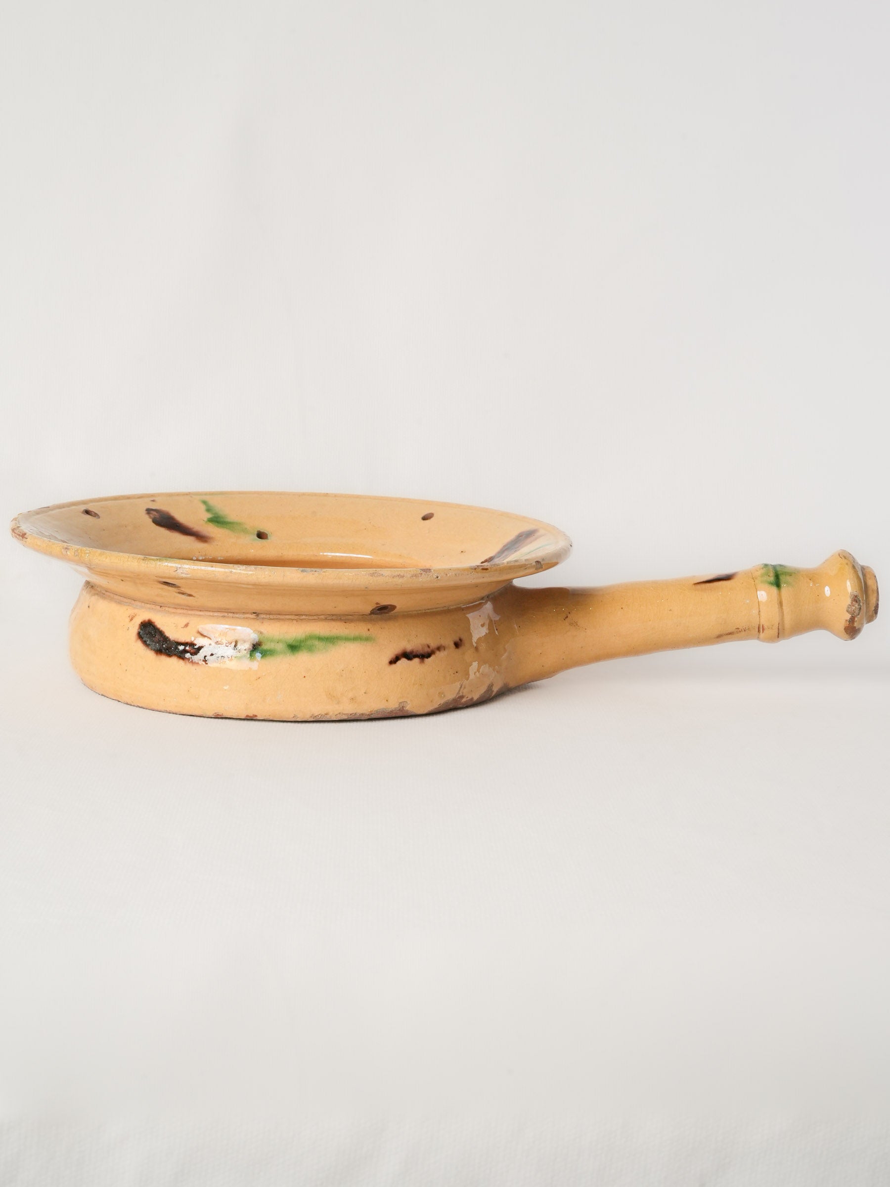 Early 20th Century Spanish Folk Pottery Handled Dish