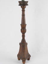 Handcrafted ecclesiastical walnut candlestick