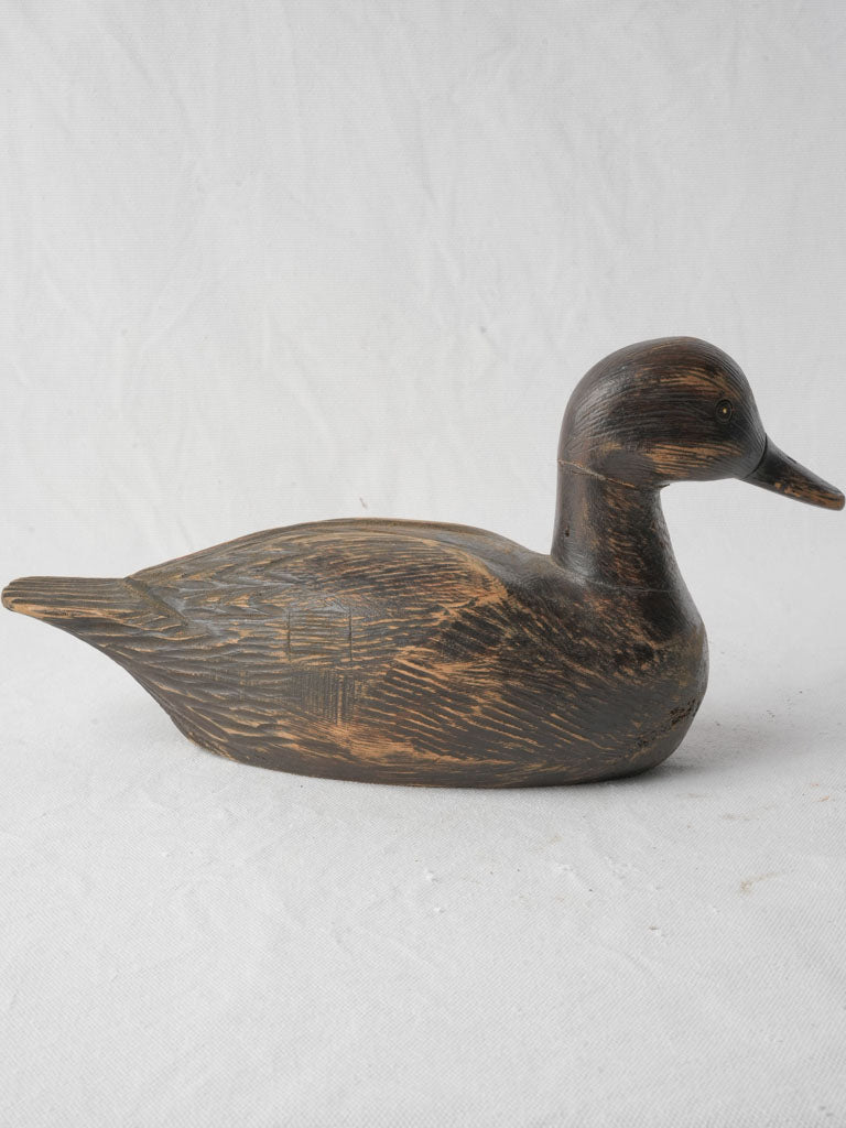 Lifelike softwood duck ornament