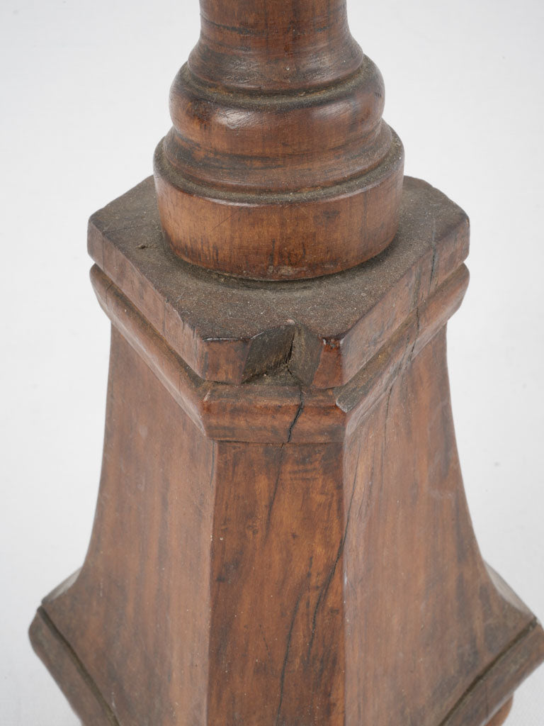 Classic tapered walnut candlestick