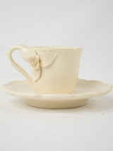 Vintage creamware Christmas coffee cup