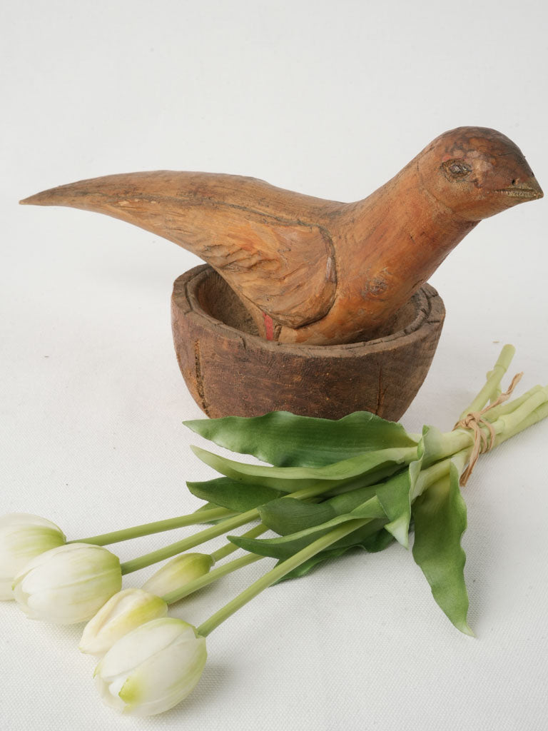 Vintage elegant wooden sculpture