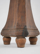 Aged patinated wood candlestick