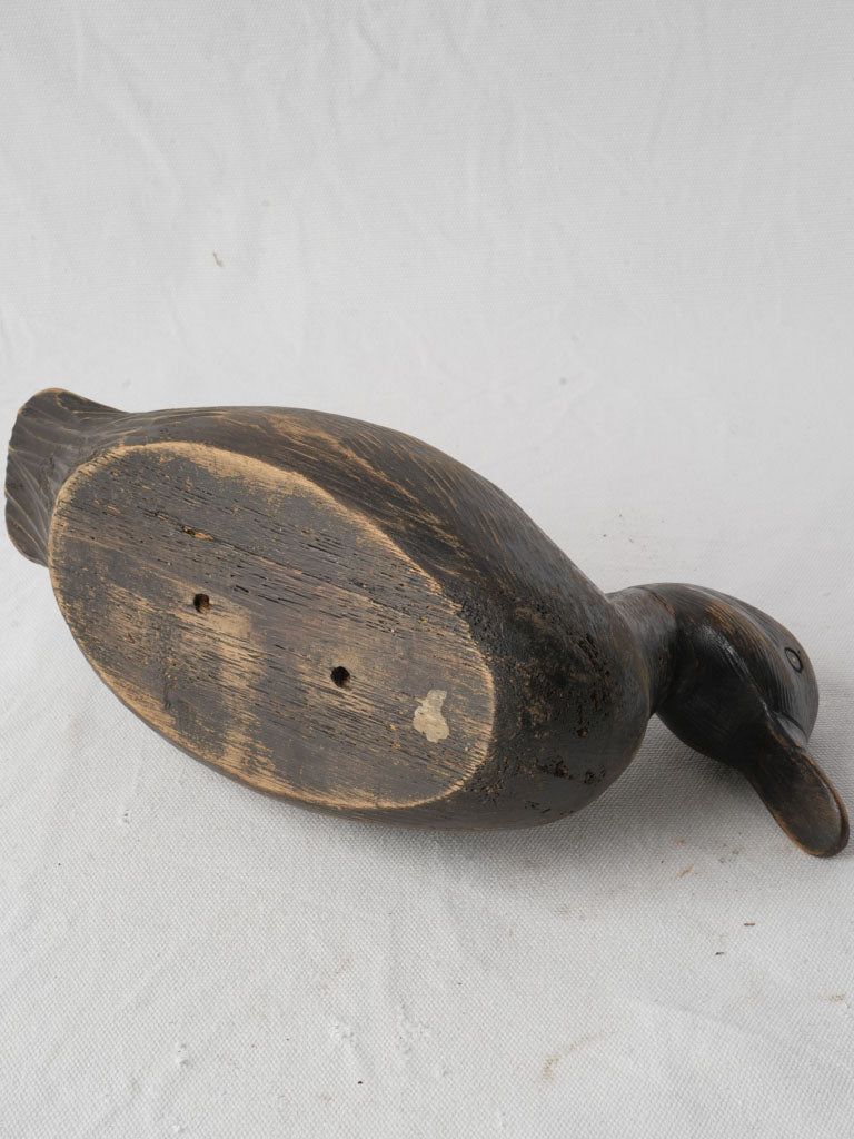 Natural finish carved bird decor