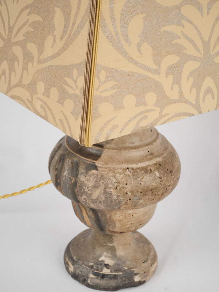 Unique untreated woodworm lamp base