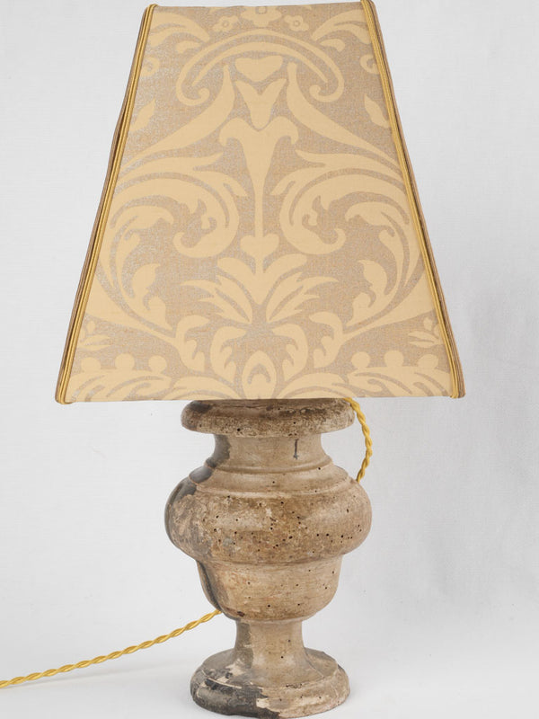Small French table lamp w/ antique gilded urn-shaped base