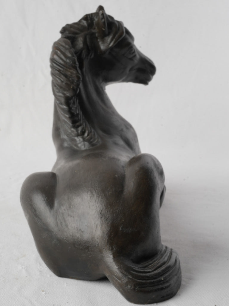 Aged plaster horse collectible