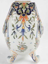 Antique Desvres faience jardiniere w/ scroll feet - Geo MARTEL 12½"